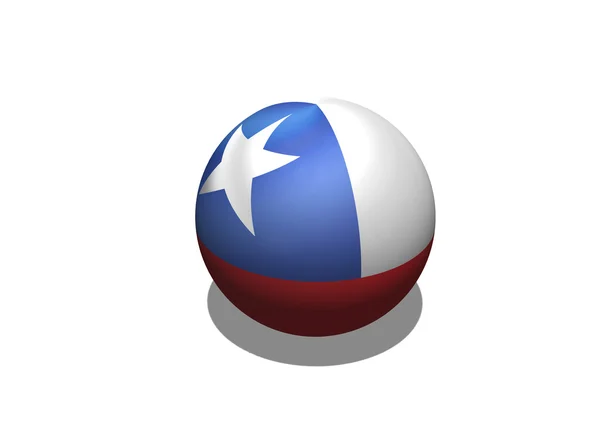 National flag of Chile themes idea design — Stock Photo, Image