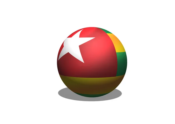 Τόγκο σημαία θέματα ιδέα σχεδιασμού — Φωτογραφία Αρχείου