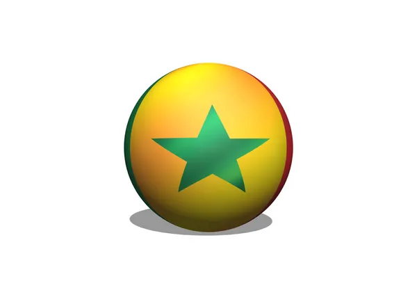 Senegal bayrak temaları fikri tasarımı — Stok fotoğraf