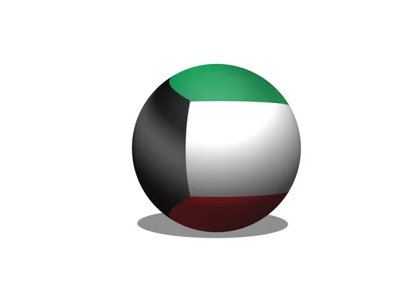 Kuwait flag themes idea design — Stock Photo, Image