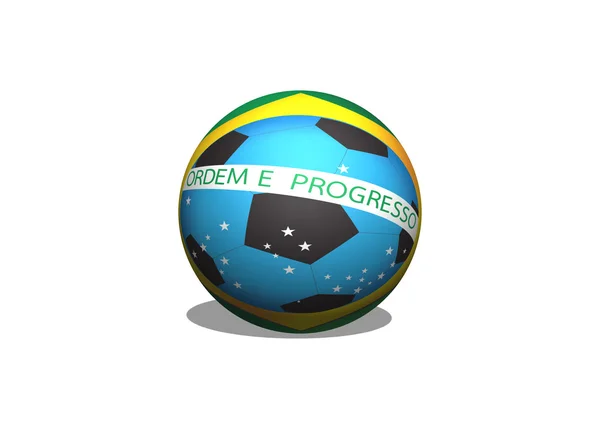 Brazil Map and Soccer ball 2014 — Stock Photo, Image
