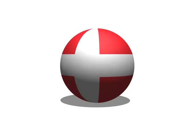 Bandeira nacional da Dinamarca temas ideia — Fotografia de Stock