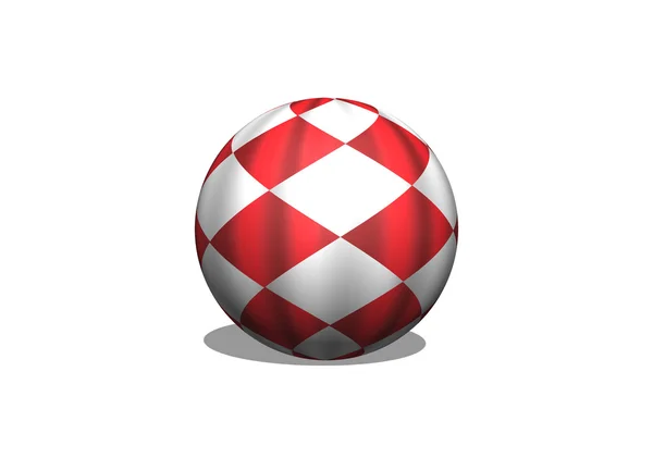 Sphere 3d Checkered Flag Racing Ball — Stock Photo, Image