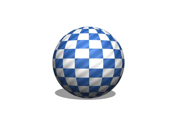 Sphere 3d Checkered Flag Racing Ball — Stock Photo, Image