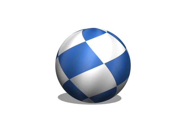Sphere 3d Checkered Flag Racing Ball — Stock Photo, Image