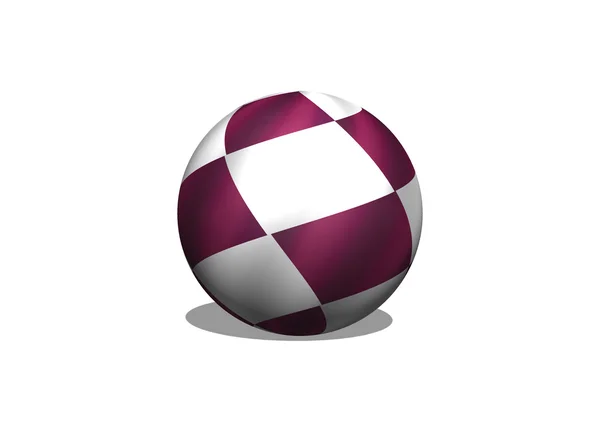 Sphere 3d Checkered Flag Racing Ball — Stock Photo, Image