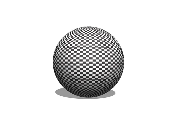 Sphère 3d damier drapeau Racing Ball — Photo