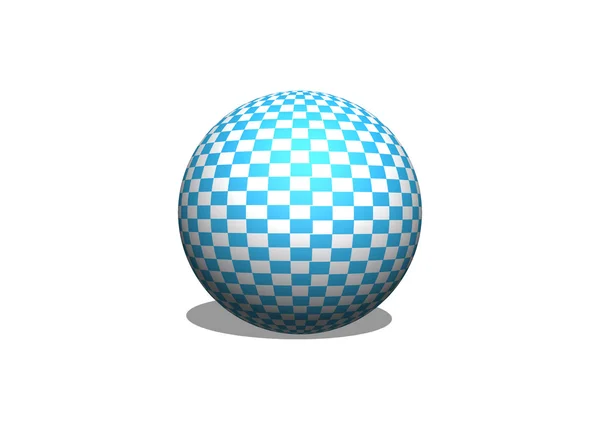 Sfera 3d scacchi Bandiera Racing Ball — Foto Stock