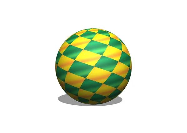 Sphère 3d damier drapeau Racing Ball — Photo