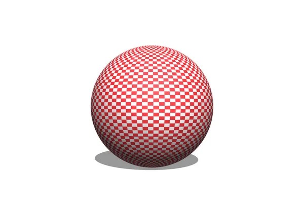 Sphere 3d Checkered Flag Racing Ball — Stock Photo, Image