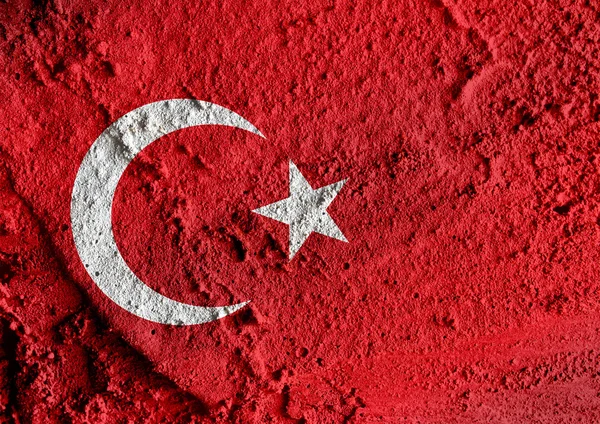 Vlajka Turecko témata ideový návrh — Stock fotografie