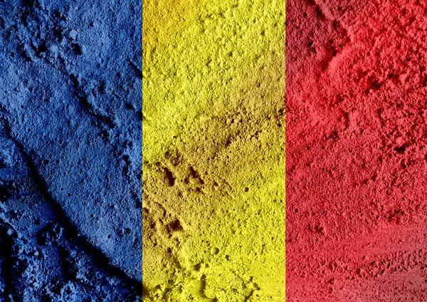 Bandeira nacional da Roménia temas ideia design — Fotografia de Stock