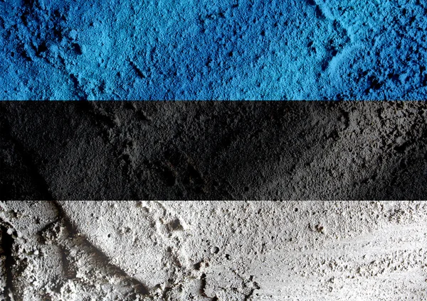 Національний прапор Естонії темами ідеї дизайну — стокове фото
