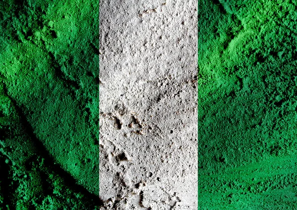 Nigeria flag themes idea design — Stock Photo, Image