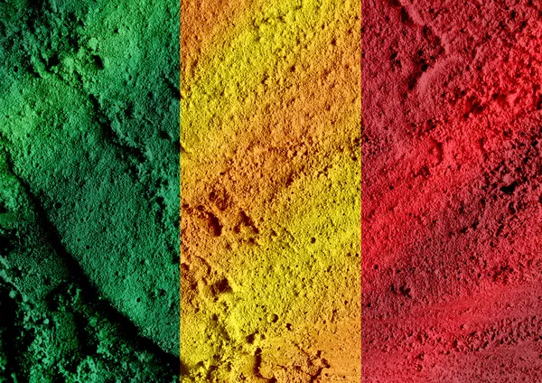 Bandeira da República do Mali temas ideia design — Fotografia de Stock