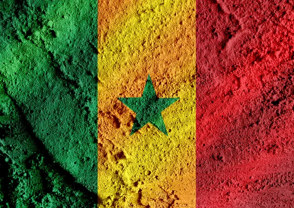 塞内加尔国旗主题概念设计 — 图库照片