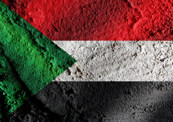 Vlag van Soedan thema's idee design — Stockfoto