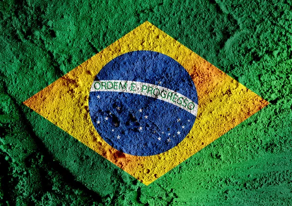 Design der Brasilien-Flagge — Stockfoto