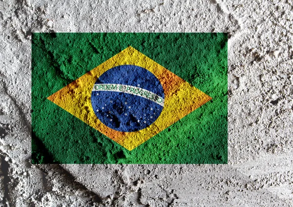 Brasilien flagga tema idé design — Stockfoto