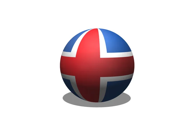 National flag of Iceland themes idea design — Stock Photo, Image