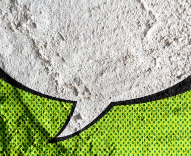 konuşma balonu pop art çimento duvar dokusu arka plan tasarımı