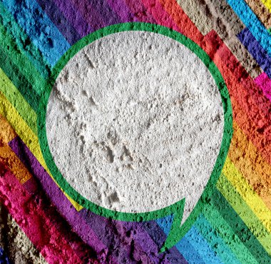 konuşma balonu pop art çimento duvar dokusu arka plan tasarımı