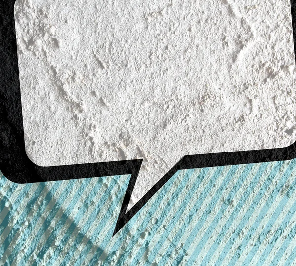 Discorso Bolla Pop Art su cemento parete texture sfondo design — Foto Stock