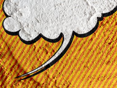 konuşma balonu pop art çimento duvar dokusu arka plan tasarımı