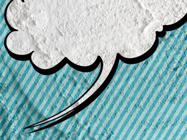 konuşma balonu pop art çimento duvar dokusu arka plan tasarımı