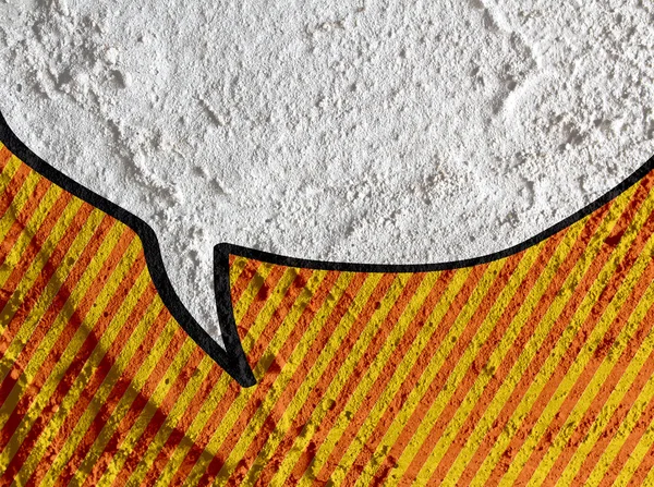 konuşma balonu pop art çimento duvar dokusu arka plan tasarımı