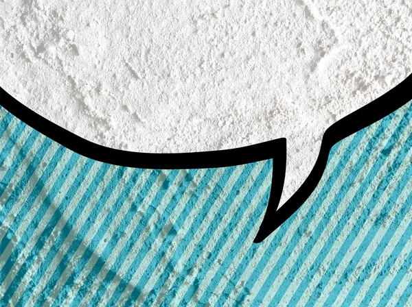 Řeč bublina pop-art na cement zdi textury pozadí návrhu — Stock fotografie