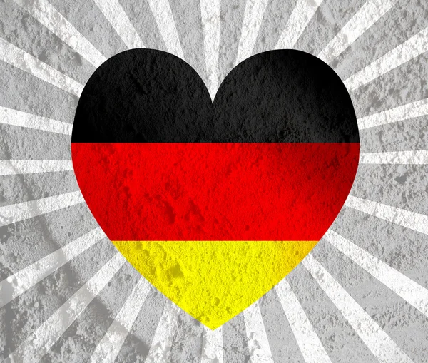 Символ германского флага любви на стене цемента — стоковое фото