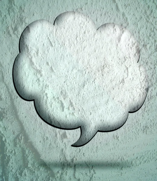 Bulle de parole Art sur le ciment texture murale conception de fond — Photo