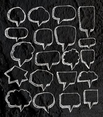 Çimento duvar dokusu adam konuşma balonu arka plan tasarımı