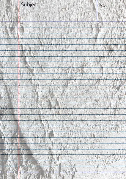 Notebook paper on Cement wall texture background design — Stock Photo, Image