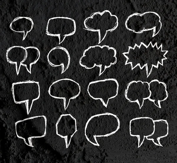 Speech Bubble background design on Cement wall texture backgroun — Stock Photo, Image