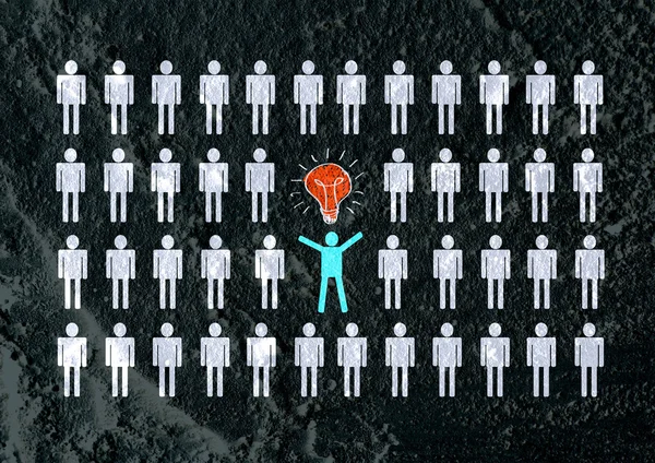 insanlar simgeler farklı piktogram çimento duvar doku b düşünüyorum