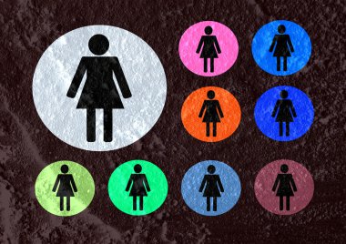 piktogram adam kadını işareti simgeleri duvar dokusu arka plan desig