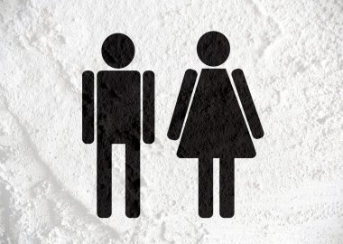piktogram adam kadını işareti simgeleri duvar dokusu arka plan desig