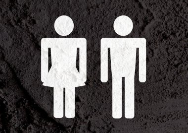 piktogram adam kadını işareti simgeleri duvar dokusu arka plan desig