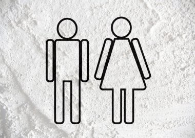 piktogram adam kadını işareti simgeleri duvar dokusu arka plan desig