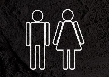 piktogram adam kadını işareti simgeleri duvar dokusu arka plan desig