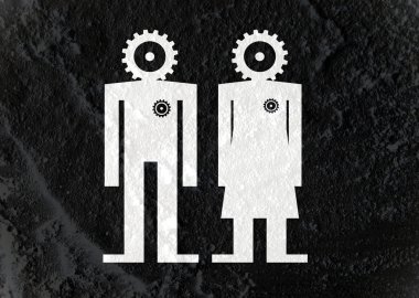 tuvalet simgesi ve piktogram çimento duvar textur kadının işaret dostum