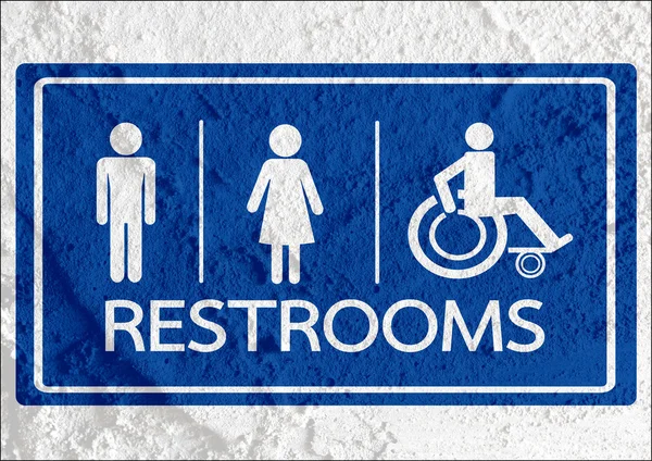 tuvalet simgesi ve piktogram çimento duvar textur kadının işaret dostum