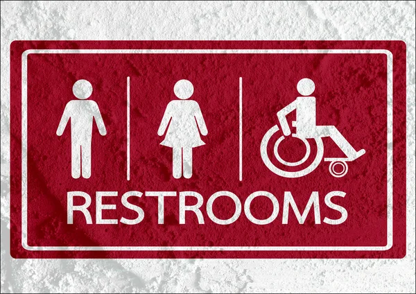 tuvalet simgesi ve piktogram çimento duvar textur kadının işaret dostum