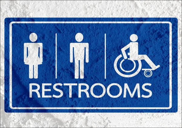 tuvalet simgesi ve piktogram çimento duvar textur kadının işaret dostum