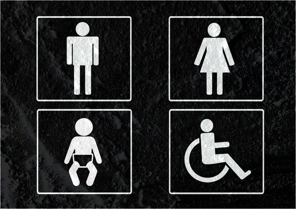 tuvalet simgesi ve piktogram çimento duvar textur kadının işaret dostum