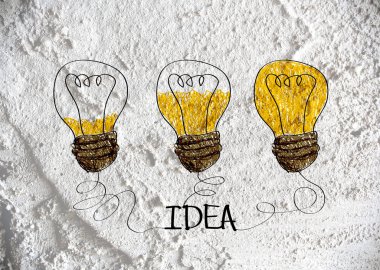 duvar dokusu arka plan tasarımı fikir ampul simgesini