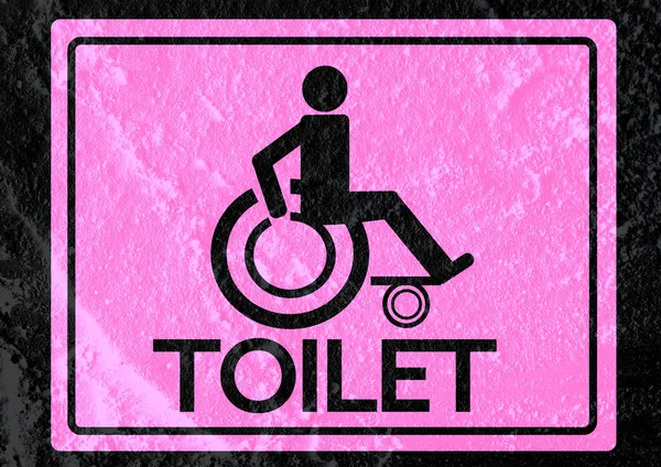 Toaletter för rullstol handikapp ikon design och piktogram ic — Stockfoto