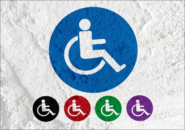 Restrooms for Wheelchair Handicap Icon design  and Pictogram  ic — Stock Photo, Image